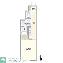 Ｒａｋｏ　Ｇｒａｃｅ　馬込 1階1Kの間取り