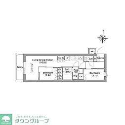 COMFORIALIV南品川 2LDKの間取図画像