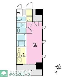ウイングテラス京急川崎 1Kの間取図画像