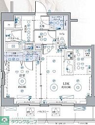 CREVISTA大森2 1LDKの間取図画像