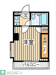サンパレス矢向 1Kの間取図画像