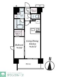 ARCOBALENO KAWASAKIDAISHIII 1LDKの間取図画像