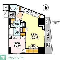 リーラ品川戸越 1LDKの間取図画像