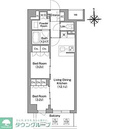 COMFORIALIV大森西 2LDKの間取図画像