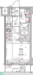CREVISTA大井町 ワンルームの間取図画像