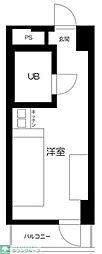 トップルーム品川 ワンルームの間取図画像