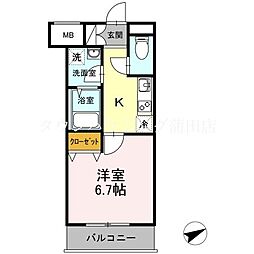 SUNRESIDENCE 1Kの間取図画像