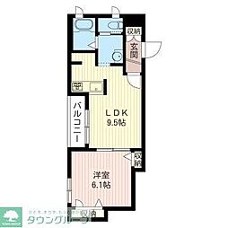 リラフォートヒルズ 1LDKの間取図画像
