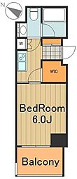 KDXレジデンス品川シーサイド 1Kの間取図画像