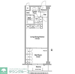 コンフォリア目黒長者丸 1LDKの間取図画像