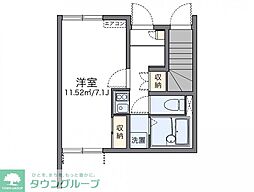 レオネクストU-STYLE 1Kの間取図画像