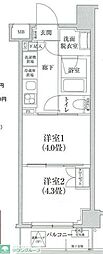 グランディール蒲田 2Kの間取図画像
