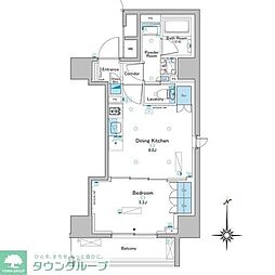 ルフォンプログレ大森西 1LDKの間取図画像