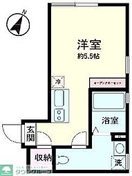 BS二葉レジデンスB ワンルームの間取図画像