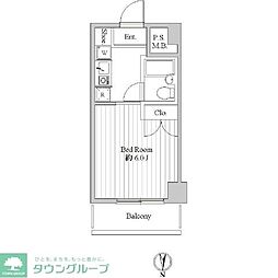 スペーシア池上 1Kの間取図画像