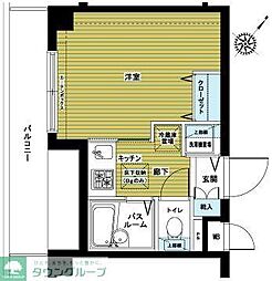 フェニックスエルミタージュ 1Kの間取図画像