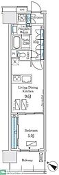 ロイヤルパークス有明 1LDKの間取図画像