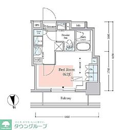 プライムアーバン品川中延 1Kの間取図画像