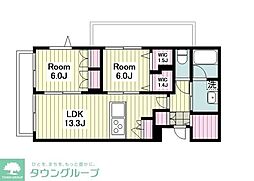 MILLE MERCIS 2LDKの間取図画像