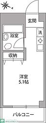 セントラル大森 ワンルームの間取図画像
