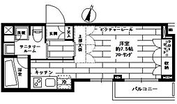 ステージグランデ世田谷上野毛アジールコート ワンルームの間取図画像