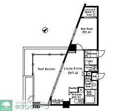 PARKROUGE赤坂檜町 1LDKの間取図画像