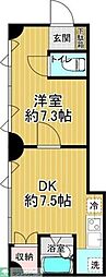 ホーメイレジデンス南馬込No.2 1DKの間取図画像