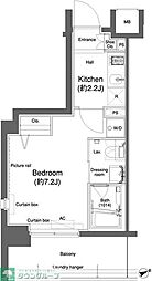 プラウドフラット鶴見2 1Kの間取図画像
