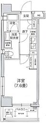 アイルカナーレ多摩川 1Kの間取図画像