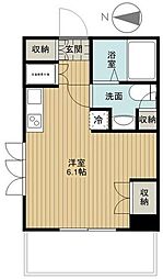 イプセ蒲田 1Kの間取図画像