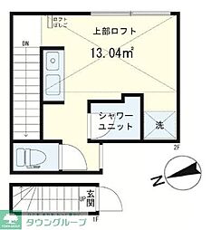 CIRCLEHOUSE田園調布1番館 ワンルームの間取図画像
