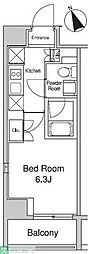 プラウドフラット蒲田2 1Kの間取図画像