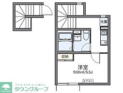 スカイゲート羽田 1Kの間取図画像