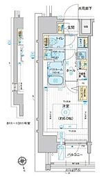ディームス品川南大井 1Kの間取図画像