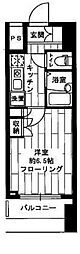 プライムアーバン大崎 1Kの間取図画像