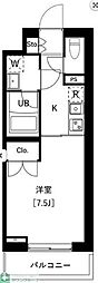 アークマーク南大井 1Kの間取図画像