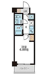 メゾン西馬込 1Kの間取図画像
