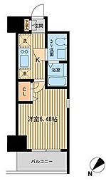 エコロジー潮見レジデンス 1Kの間取図画像