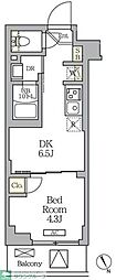 クラリティア馬込 1DKの間取図画像
