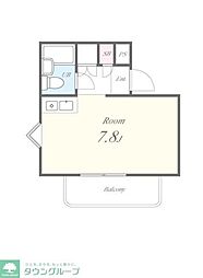 レジデンス自由が丘 ワンルームの間取図画像