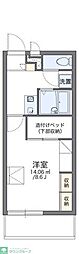 レオパレスコングラツィア石川台 1Kの間取図画像