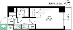 メインステージ大森海岸 1Kの間取図画像