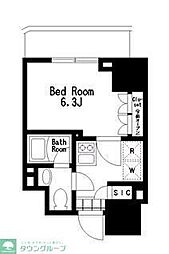 レジディア大森3 1Kの間取図画像