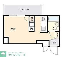 ハイツ赤坂 ワンルームの間取図画像
