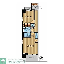 プライムアーバン日本橋横山町 1LDKの間取図画像