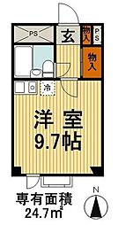 湯島アパートメントハウス ワンルームの間取図画像