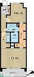 HF若林公園レジデンス 1LDKの間取図画像