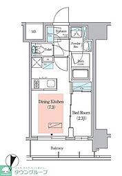 アーバネックス千代田淡路町 1DKの間取図画像
