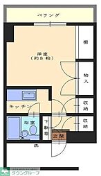 リバーサイド青戸 ワンルームの間取図画像