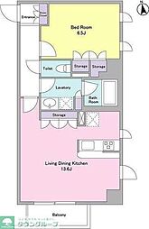 CITYCURRENT代官山 1LDKの間取図画像